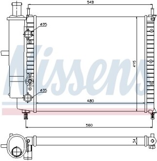 Радиатор охлаждения nissens 61808