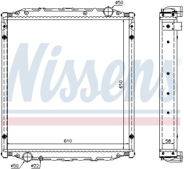 Радіатор системи охолодження nissens 62876A