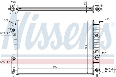 Радіатор охолодження nissens 63072A