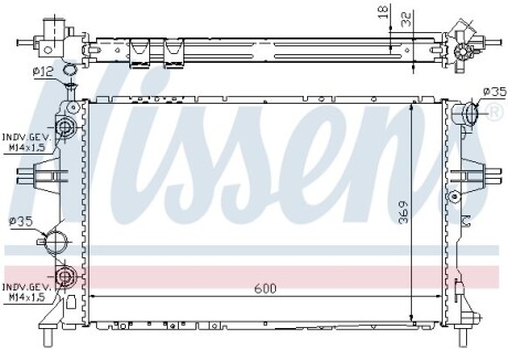 Радіатор охолодження nissens 63247A