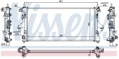 Радіатор охолоджування nissens 63556