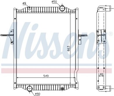 Радіатор системи охолодження nissens 63781A