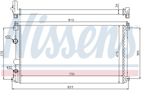 Радиатор охлаждения nissens 63819