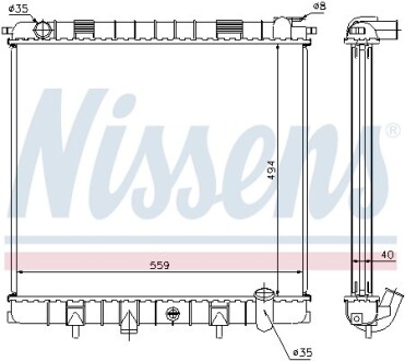 Радіатор охолоджування nissens 64302A