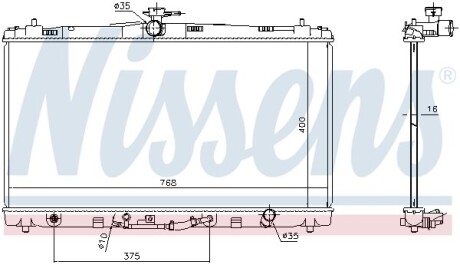 Радіатор охолодження nissens 646906