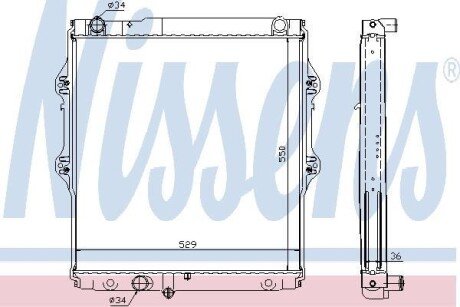 Радиатор охлаждения nissens 64698