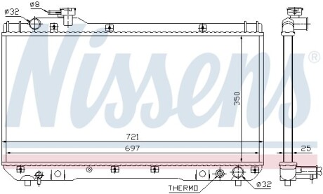 Радиатор охлаждения nissens 64706