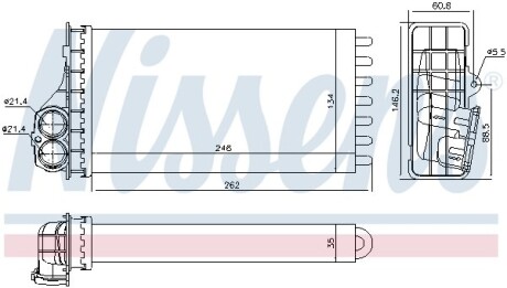 Радиатор отопителя салона First Fit nissens 707091