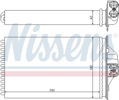 Радіатор опалювача салону nissens 70975