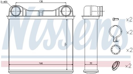 Радіатор опалювача салону First Fit nissens 72049