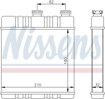 Радіатор нагрівача nissens 72660