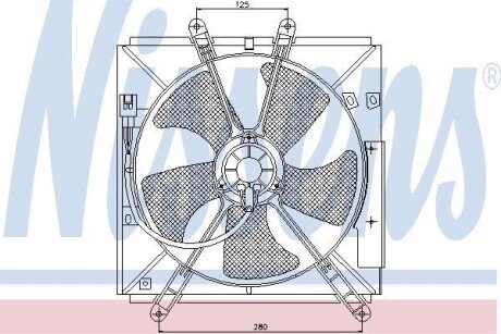 TOYOTA Вентилятор радіатора двиг. COROLLA 94-01 nissens 85330