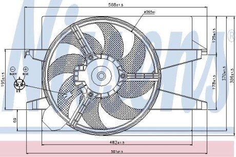 Вентилятор радіатора nissens 85583