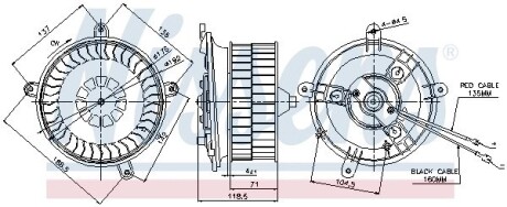 Вентилятор салона nissens 87041