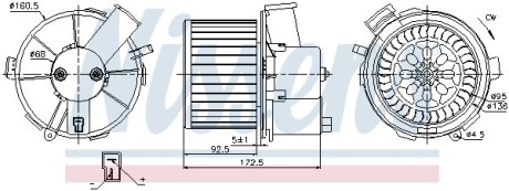 Вентилятор салону nissens 87092