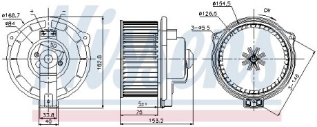 Вентилятор салона nissens 87107