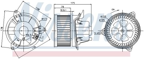 Вентилятор салона nissens 87122