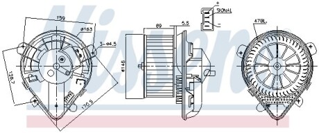 Вентилятор салона nissens 87179