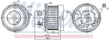 Вентилятор салона nissens 87187