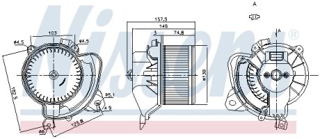 Вентилятор салону nissens 87243