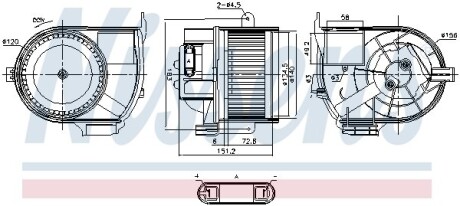 Вентилятор салона nissens 87487