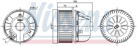 Вентилятор салона nissens 87490