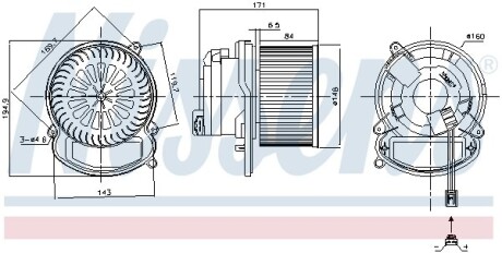 Вентилятор салона nissens 87504