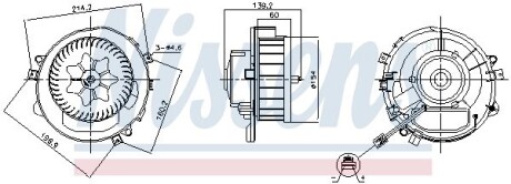 Вентилятор салону nissens 87525