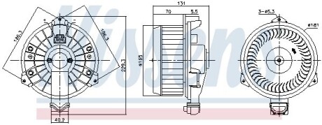 Вентилятор отопителя салона nissens 87739