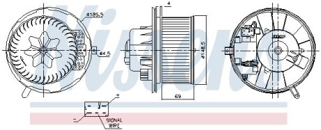 Вентилятор салону nissens 87762