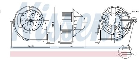 Вентилятор салону nissens 87802