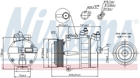 Компресор кондиціонера First Fit nissens 89022