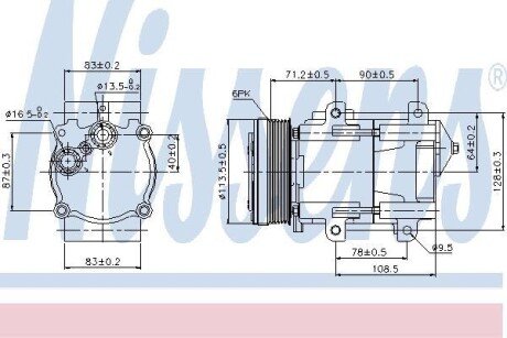 Компресор кондиціонера nissens 89046