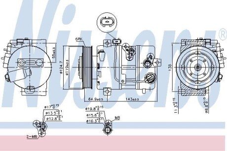 Компресор кондиціонера nissens 890578