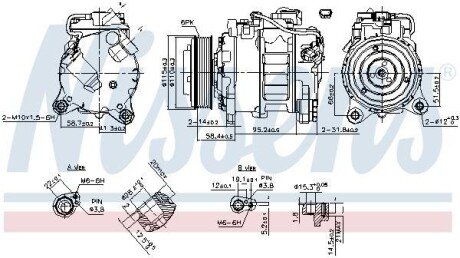 Компрессор кондиционера nissens 890622