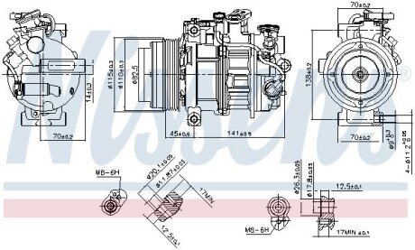 Компресор кондиціонера nissens 890717