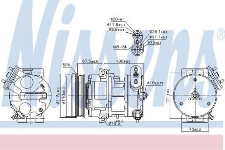 Компрессор кондиционера First Fit nissens 89100