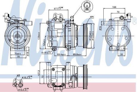 Компрессор кондиционера First Fit nissens 89290