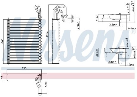 Испаритель кондиционера nissens 92351