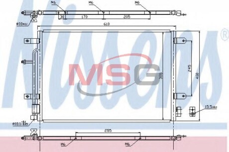 Радиатор кондиционера nissens 940139