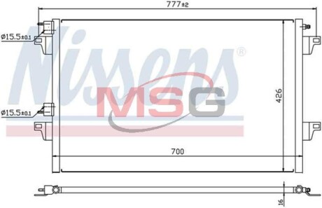 Конденсер кондиціонера nissens 940153