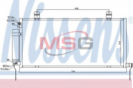 Радіатор кондиціонера nissens 940164