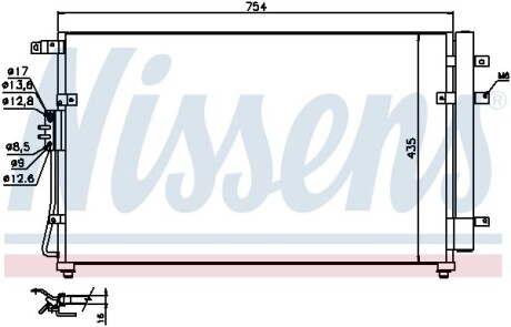 Конденсер кондиционера nissens 940269