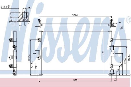 Конденсер кондиционера nissens 940307