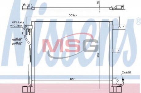 Радиатор кондиционера nissens 940338