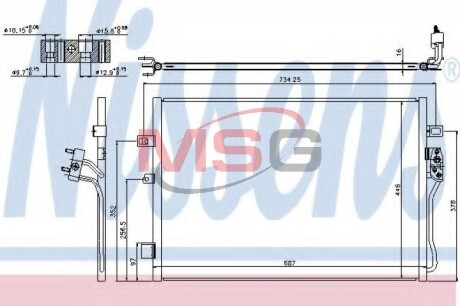 Радіатор кондиціонера nissens 940342