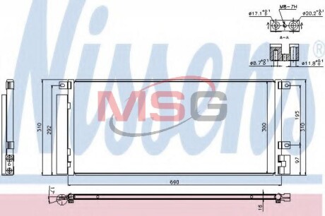 Конденсер кондиционера nissens 940388