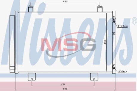 Конденсер кондиціонера nissens 940434