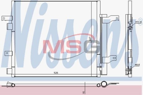 Конденсер кондиціонера nissens 940536