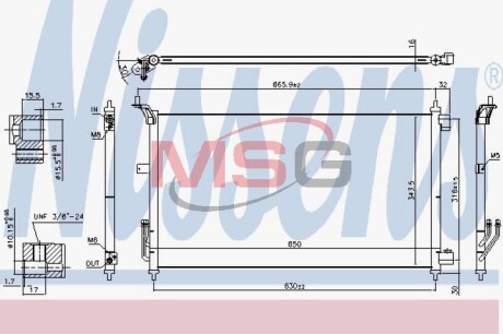 Конденсер кондиционера nissens 940557